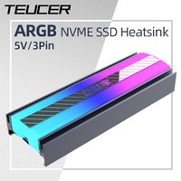 Teucer M.2 2280 NVME SSD Heatsink M2 Radiator 5V 3Pin ARGB Aluminum Solid State Drive Cooler
