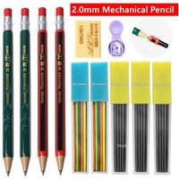 2,0 mm Druckbleistifte Set 2B Automatische Studentenbleistifte mit Spitzer Farbstiftminen Schulstifte Kawaii Niedliches Briefpapier