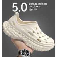 Men's Sandals Summer Outdoor Wear Driving Sports Beach Anti-slip Thick Bottom Headed Clog Shoes Breathable Casual EVA