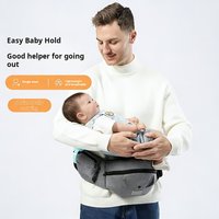 Lightweight Baby Hip Seat Carrier, Hands-Free Infant Waist Stool with Large Storage Pockets, Ergonomic Single-Wear Baby Holder f