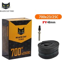 AliExpress NONE BLACK CAT Bike Inner Tube 700x23/25C/28C/32C/35C/43C FV/AV Road Bike Tube 1Pcs