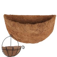 Coconut Fiber Half Round Basket Liners, Breathable Replacement Coco Inserts, Garden Supply for Flower Baskets Fence Plant