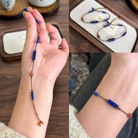 Handwoven New Chinese style Lapis Lazuli Bracelet Fashion Ethnic Style Bracelets Bangles For Friends