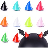 2Pcs Colorful Motorcycle Helmet Devil Horns Cat Ears Decor Universal Motorbike Bicycle Car Styling Decoration Helmet Stickers