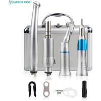 Dental High & Low Speed Handpiece Metal Box Kits Air Turbine Straight Contra Angle Air Motor 2/4 Holes Silver