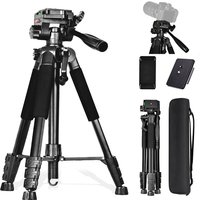 Tripod for Camera, Camera Tripod 60" Heavy Duty Tripod, Phone Tripod for Video Recording Photo Vlog, Iron Camera Tripods