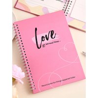 52 sheets A5 Hardcover 100 Dates Record Book With Stickers Couple's Memories Check-in Record Notebook For Valentine's Day