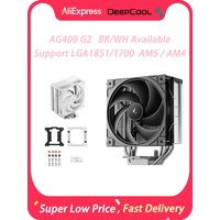 DEEPCOOL AG400 4 Heat Pipe CPU Air-Cooled Cooler 12cm Fan 4Pin PWM TDP 220W CPU Heat Sink For LGA1851 1700 AMD AM4 AM5