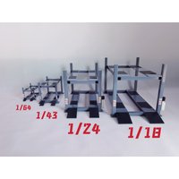 Quality Grey Handmade Model Car Diorama Lift 1:64 1:43 1:24 1:18 Double Single Deck Garage Scene Static Stand