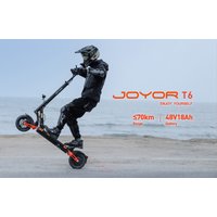 JOYOR T6 Elektroroller für Erwachsene 48V18AH Akku E-Mountainbike E-Scooter 10" Offroad-Reifen Faltbarer E-Scooter
