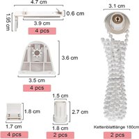 9PC/16PC Roller Blind Fittings Kit Roller Blinds Brackets with Beaded Chain Curtain Roller Accessories Windows Replacement