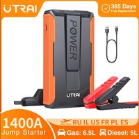 UTRAI Auto Jump Starter 1400A przenośny Power Bank urządzenie do uruchamiania awaryjnego samochodu rozrusznik akumulatora do awaryjnego uruchamiania samochodu