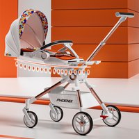 EG40 Lightweight Baby Stroller, One Click Fold Pushchair, Lay Flat Aluminum Pram, Portable Baby Carriage For Travel