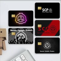 Fashion S-Scp Foundation Credit Card Stickers Skin For Bank Debit Decorative Protection Scratch-resistant Gift 4PCS