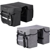 AliExpress NONE Bike Rear Rack Double Pannier Bag W/ Reflective Strips Waterproof Panniers Bike Bag for Commute Road and Mountain Cycling Travel