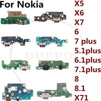 Original USB Charge Charging Port Dock Connector Mic Board Flex Cable For Nokia 6 7 plus 5.1 6.1 7.1 8.1 Plus X5 X6 X7 X71