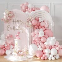 112Pcs Pink Balloon Arch Garland Kit Light Pink White Balloons for Birthday Wedding Baby Shower Party Anniversary Party