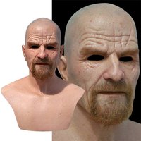 Realistic Grandpa Mask Bald Old Man Headdress For Halloween Party Cosplay Natural Latex Ends Mask Masquerade Party Old Man Mask