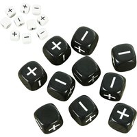 10pcs Fate Dice White Black 16mm D6 Role Playing Game Fudge Dice for Tabletop Board Games