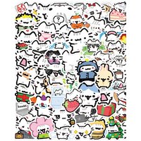 AliExpress Bandai 90PCS Cute Pokky Cat Stickers Kawaii Animal Meme Graffiti Decals Luggage Laptop Phone Guitar Car Bike Skateboard Sticker
