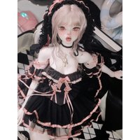 2026 SD BJD doll 1/4 hakimi anime girl angelphilia makeup high-end resin Girl Head Humanoid doll resin Toy model just in stock