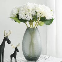 1Pc Artificial Silk Hydrangea Flower Wedding Bridal Bouquet Home Room Table Vase Ornament Yard Party Holiday Accessory DIY Gifts