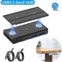 10Gbps USB HUB Desk Magnetic USB3.2 Splitter Adapter High Speed Data Transfer For MacBook Pro iMac Pro PC Laptops Accessories