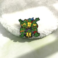 1/5/10pcs Teenage Mutant Ninja Turtles cartoon pin badge, metal badge fashion accessory, commemorative merchandise