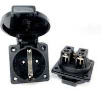 Germany Waterproof Industrial Socket AC Power Socket German Industrial Plug Electrical Socket with Waterproof Cover