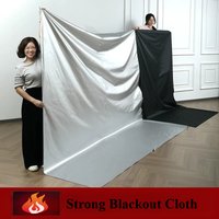 Double‑sided Sun‑block Shade Fabric Black Base Thermal Insulated Reflective Cloth Balcony Light‑blocking Curtain DIY Material