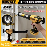 DeWALT Electric Glass Glue Gun with LED Light Cement Glass Adhesive Glue Wireless Glass Doors Windows Filling Sewing Gun For 18V