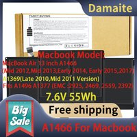 Damaite 7.6v 55Wh A1466/1405 Li-ion Laptop Battery for MacBook Air 13 Inch A1466 (Mid 2012,Mid 2013,Early 2014, Early 2015,2017)