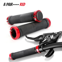 AliExpress NONE Bicycle Handle Bar Grips Road Mountain Bike Rubber Handlebar Grips MTB Alloy Bilateral Lock Non-slip Grips Cycling Accessories