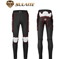 SULAITE Motorrad-Rüstungshose, Motocross-Hose, lange Rüstung, Knie, Schritt, Hüftschutz, Motorradfahren, Rennrüstung, Shorts