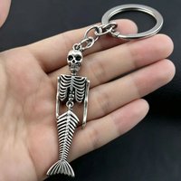 Punk Skull Pendant Keychain Vintage Skeleton Gothic Keyring For Men Women Key Chain Boys Party Car Accessory Jewelry