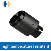 1 Pcs AK LOGO Universal Car Carbon Fibre Tail Throat Stainless Steel Black and Ash Gray Twill Matte Muffler Exhaust Nozzle Tip