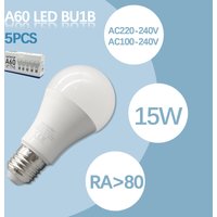 5Pack No Flicker 15W E27 LED Bulb Lamp AC 220V 110V 3000K 4000K 6000K Cold Lighting for Home Decoration