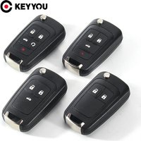 KEYYOU 10pcs 2/3/4/5 Buttons Remote Case Fob Cover Flip Folding Key Shell Blank For Chevrolet Lova Sail Aveo Cruze Replac