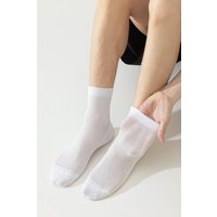Men's Breathable Mesh Crew Socks, Combed Cotton Anti-Odor Sweat Wicking Casual Socks for Sneakers, 5 Pairs/Lot