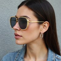 2025 New In Full Frame Sunglasses for Women Square Fashionable Women Glasses with Metal Hinges PC Lenses Sun Glasses For Friend