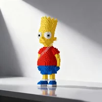 2439pcs MOC The Simpsons Bart Sculpturesed Model Building Festival Gifts Blocks Construction Toys Idea Education Brick Birthday