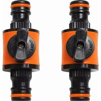 Garden Hose Shut Off Valve 16MM Quick Connect Plastic Tap Adapter For Irrigation/Car Wash, Water Stop Coupler & Repair Joint