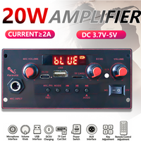 2x10W Bluetooth Audio Decoder Board 3.7V-5V USB TF FM AUX Folder Select Playback Recording Call Support MP3/WMA/FLAC Remote