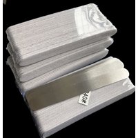 4 Pcs Metal Base with 200 Pcs Zebra Sandpaper Replacement Pads 100 120 180 240 Grit Nail Professional File Disposable Sandpaper