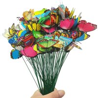 5-25Pcs/Set 3D Simulation Butterflies Garden Yard Planter Colorful Butterfly Stakes Decoracion Outdoor Decor Flower Pots Decor