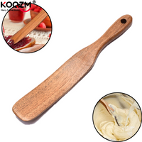 Wooden Spurtle For Sourdough Starter Butter Bread Spatula Wooden Spoon For Salad Mixing Cooking Tool Cookware Kitchen Utensils