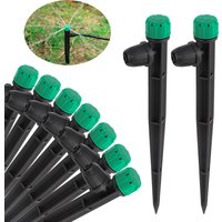 10/30Pcs Adjustable Spiked Sprinkler 8 Hole Bracket Dripper Garden Lawn Potted Flower Watering Irrigation Droplet Staked Emitter