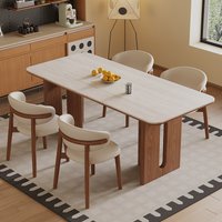 small apartment dining table set of 6 chairs rectangle simple dining table vintage elegant comedor de 6 sillas home furniture