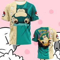 2026 Summer Pocket Monsters Children's Women's Men's Short Sleeved Cartoon Top 3D Printed Breathable Parent Child T-shirt