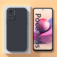 For Xiaomi Poco M5s Case Xiaomi Poco M5s M3 M4 M6 Pro 4G 5G Cover Shockproof Liquid Silicon TPU Phone Back Cover Xiaomi Poco M5s